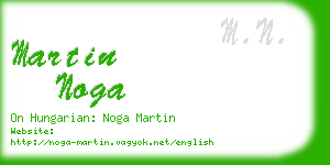 martin noga business card